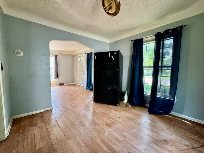 Dining area at 510 Richards Road opening to the living room