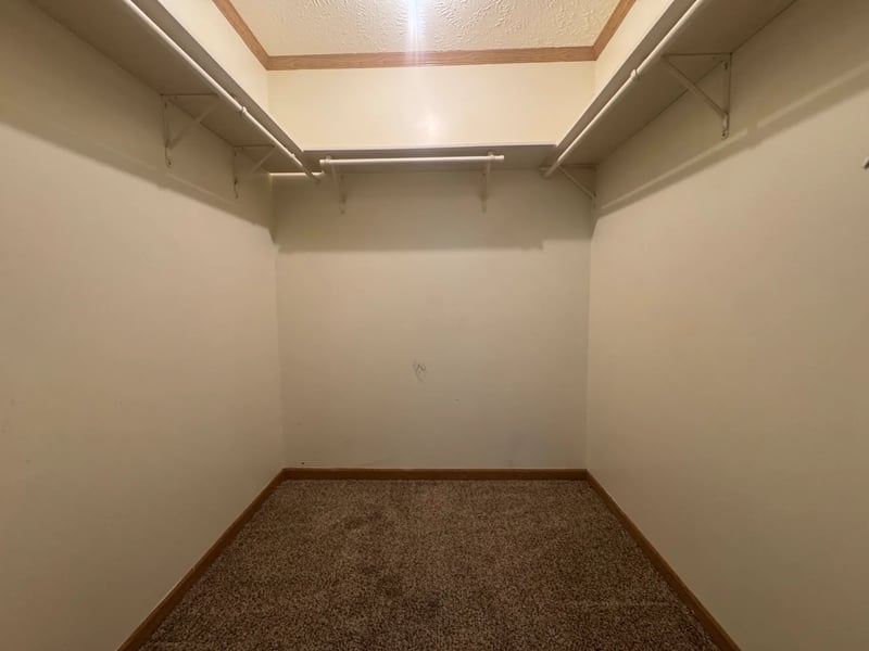 Walk-in closet with shelving