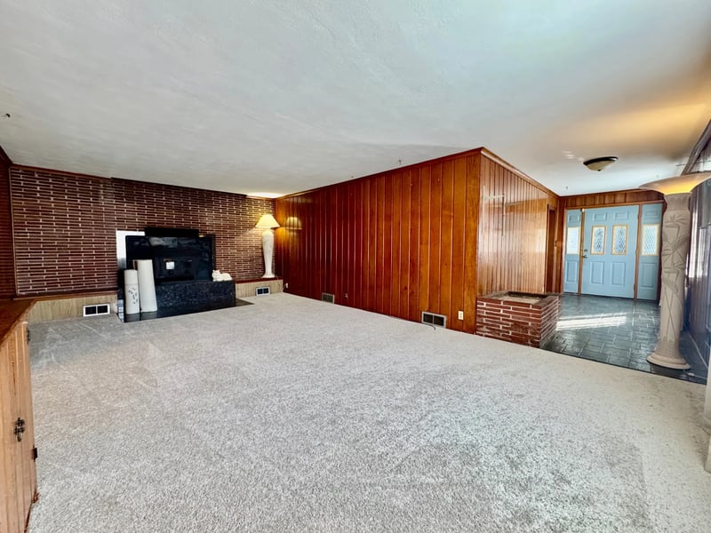 Living room and front entry