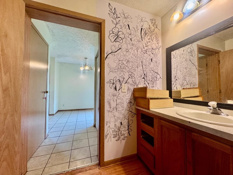 Main-floor bathroom vanity