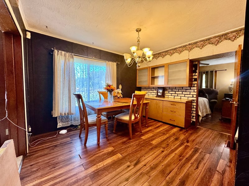 Dining room with built-in cabinetry