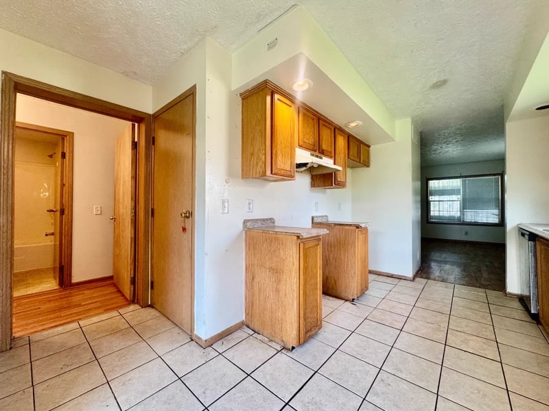 Kitchen and adjoining dining area
