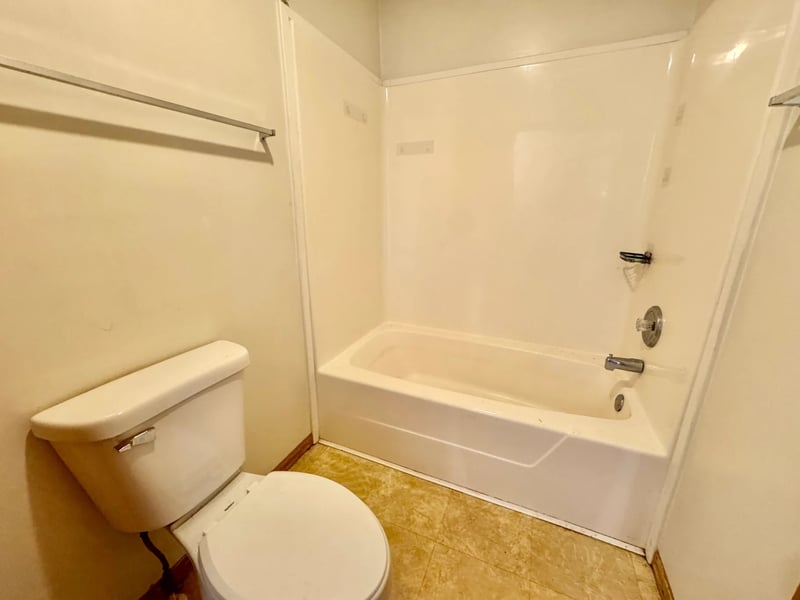 Main-floor bathroom tub and shower